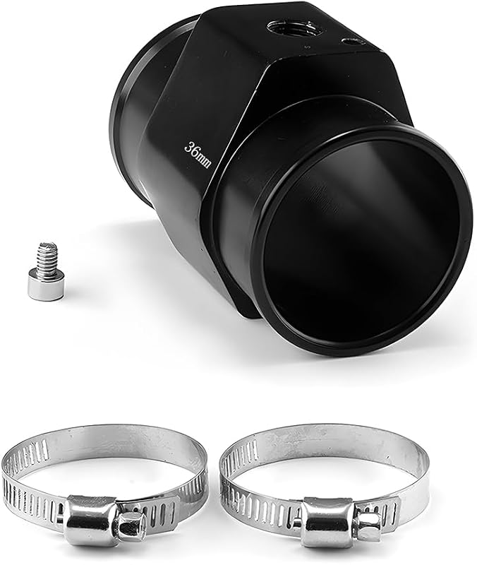 Tubo junta sensor radiador aluminio 36mm 2 abrazaderas