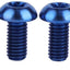 6 Pzas Tornillos Titanio M5x10mm Frenos Disco T25 Azul
