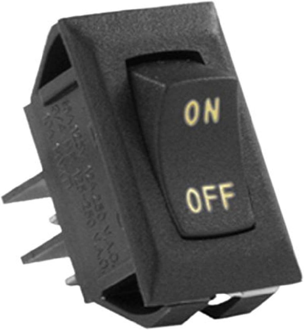 Interruptor 12 V negro/plateado pack 5