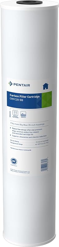 Filtro agua carbono azul 20pulg reducción cloramina