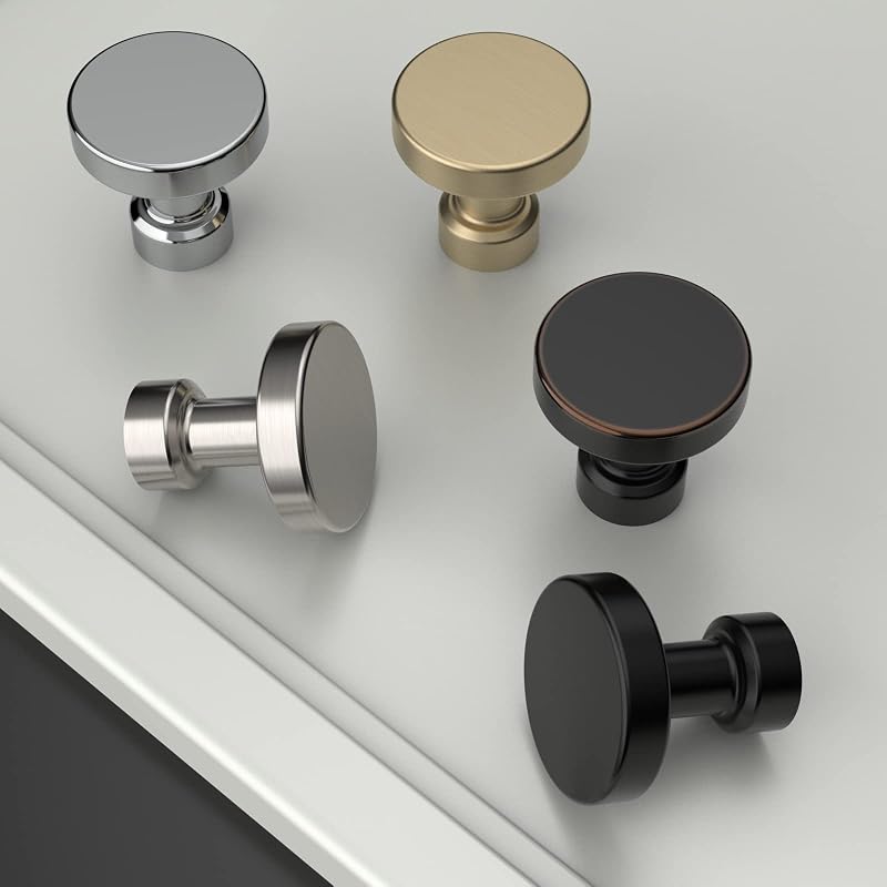 Set 25 accesorios cocina negro mate 1-1/6" tiradores