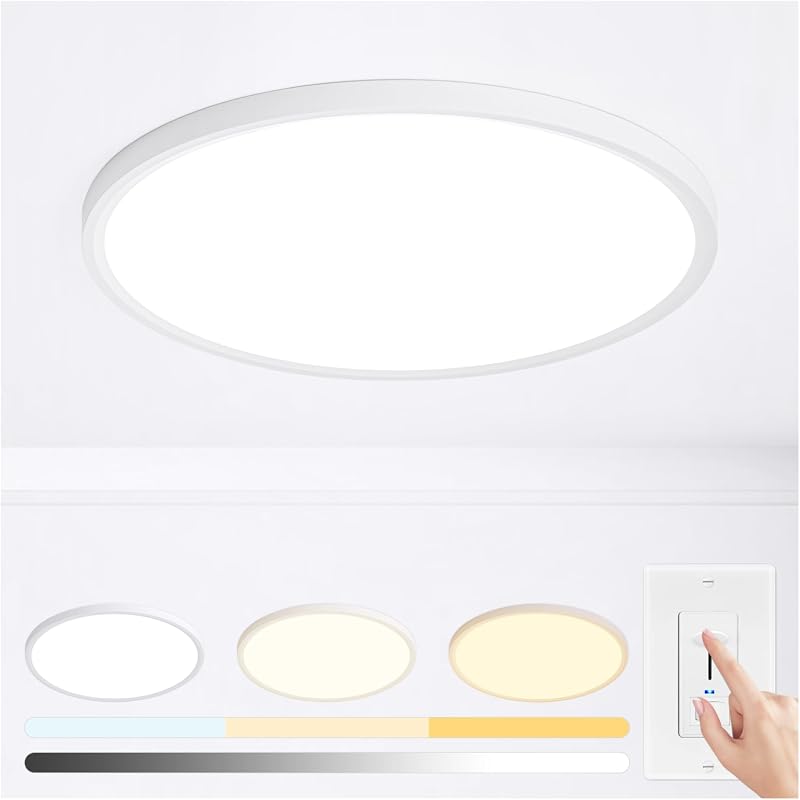 Lámpara techo led redonda regulable 3000K/4000K/6500K blanca