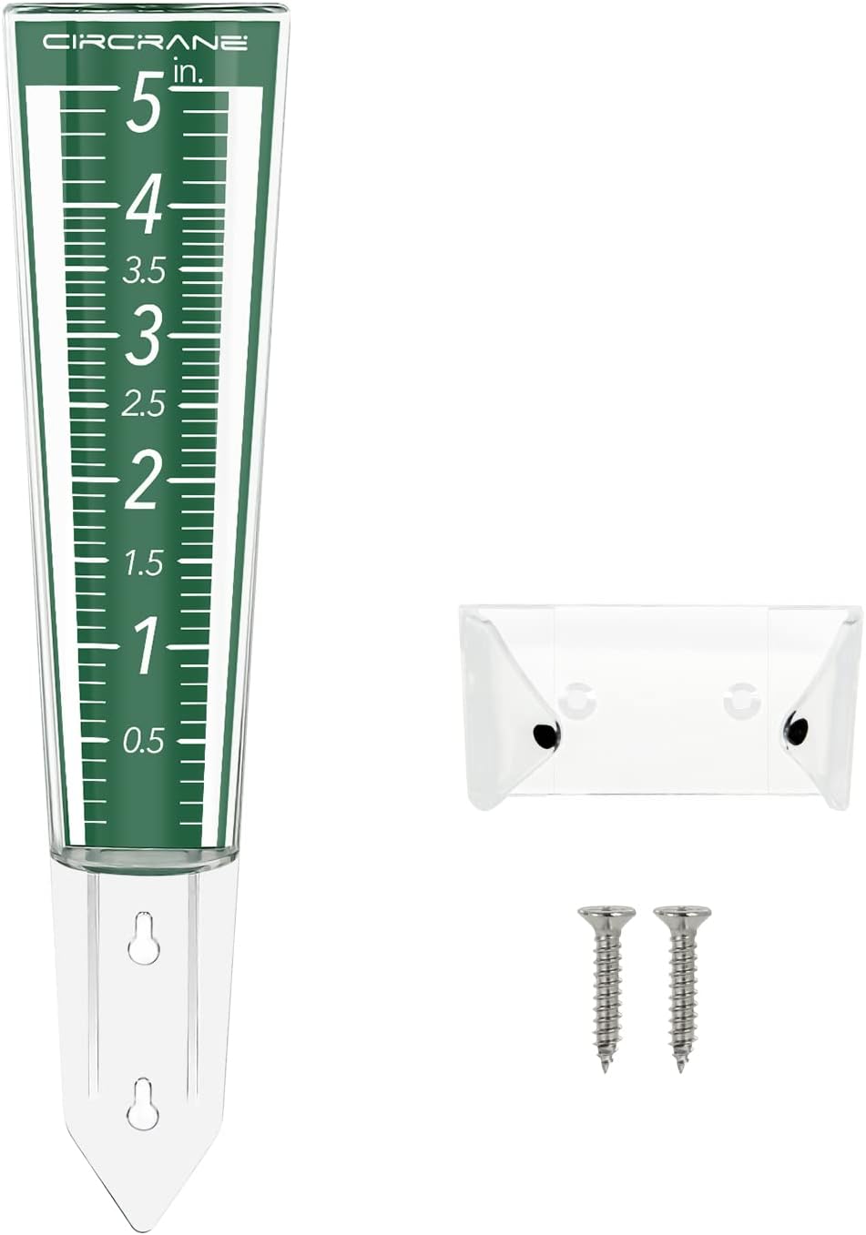 Medidor lluvia exterior 5pulg acero inox escala aumento