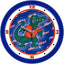 Reloj pared mascota Gators 11.5" bisel cristal