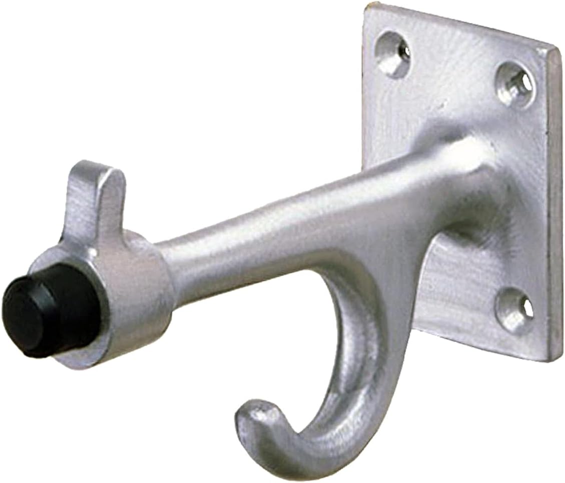 Gancho ropa aluminio 3-3/4pulg acabado mate