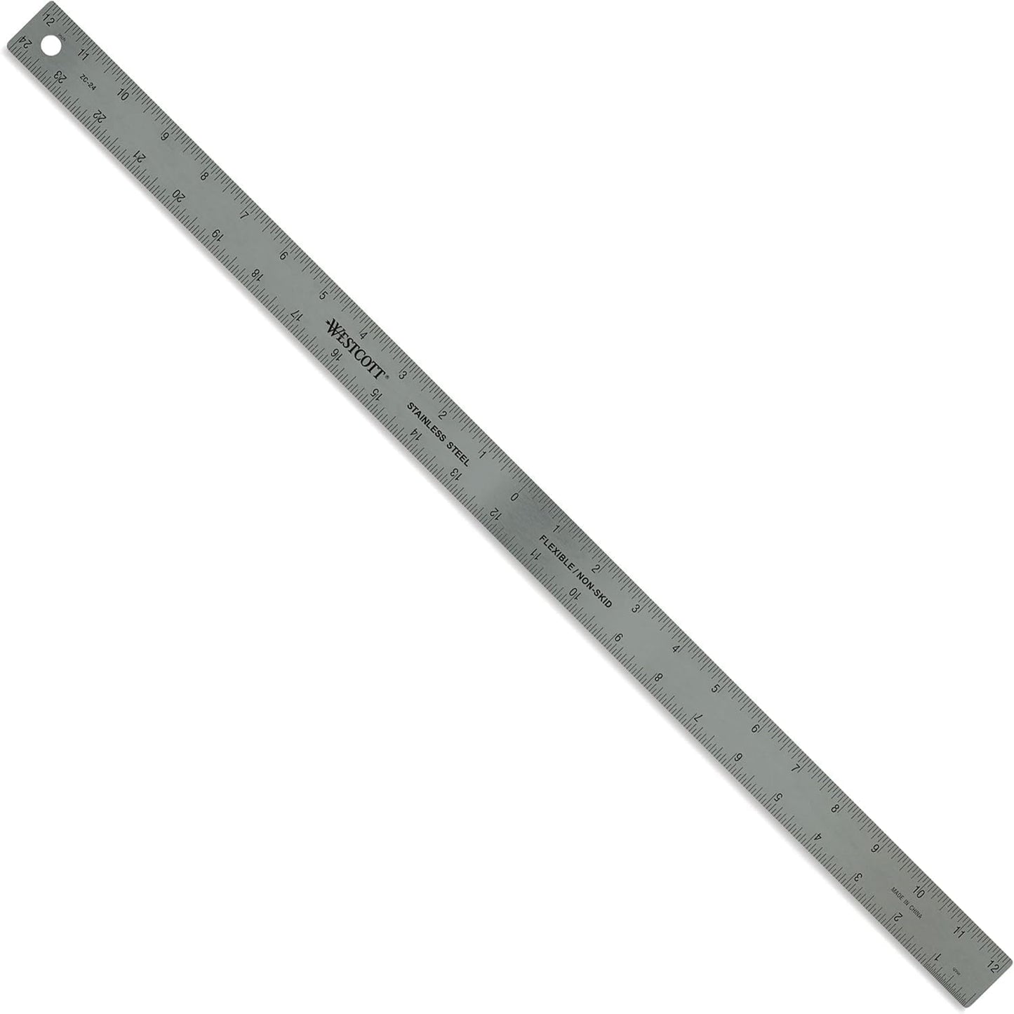 Regla acero inox 24pulg con respaldo corcho antiderrap