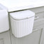 Cubo basura bajo mostrador 7L tapa doble blanco