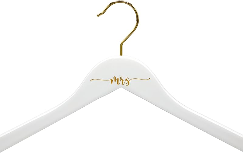 Percha boda grabado pintado colgador novia
