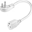 Cable extensión 1875W 15A perfil bajo 3 clavijas blanco
