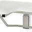 Asiento ducha forma L derecho ADA acolchado blanco
