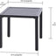 Mesa auxiliar cuadrada metal color negro