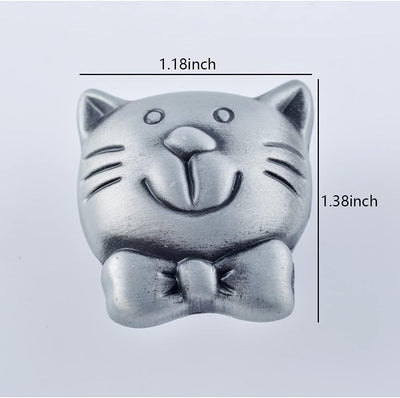 Tiradores decorativos para gabinete gato 6 pzas