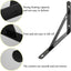 Juego 2 soportes pared acero 12pulg para estantes flotantes negro