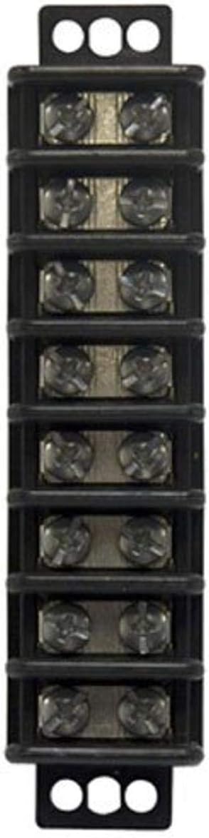 Bloque terminales GTB-408 8 circuitos negro