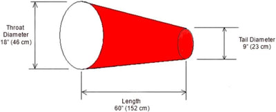 Manguito viento repuesto nailon 18x60pulg