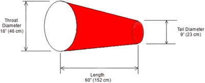 Manguito viento repuesto nailon 18x60pulg