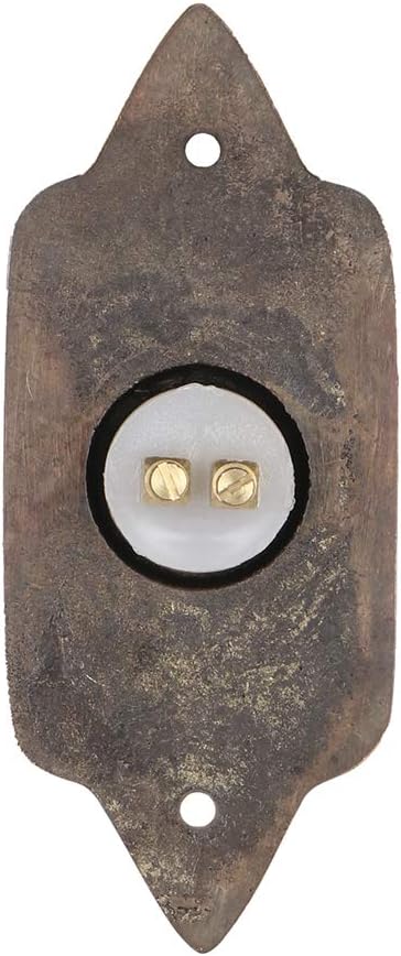 Timbre puerta con cable botón vintage bronce aceitado