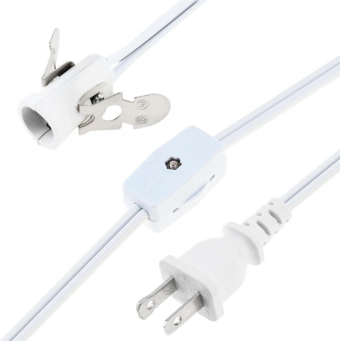 Cable repuesto lámpara sal con enchufe E12 y interruptor