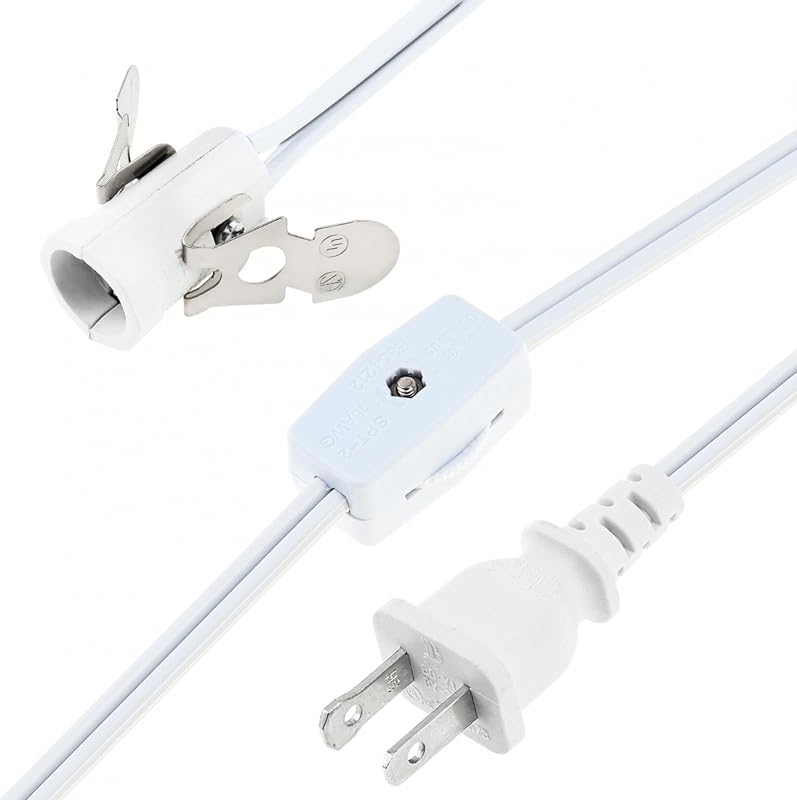 Cable repuesto lámpara sal con enchufe E12 y interruptor