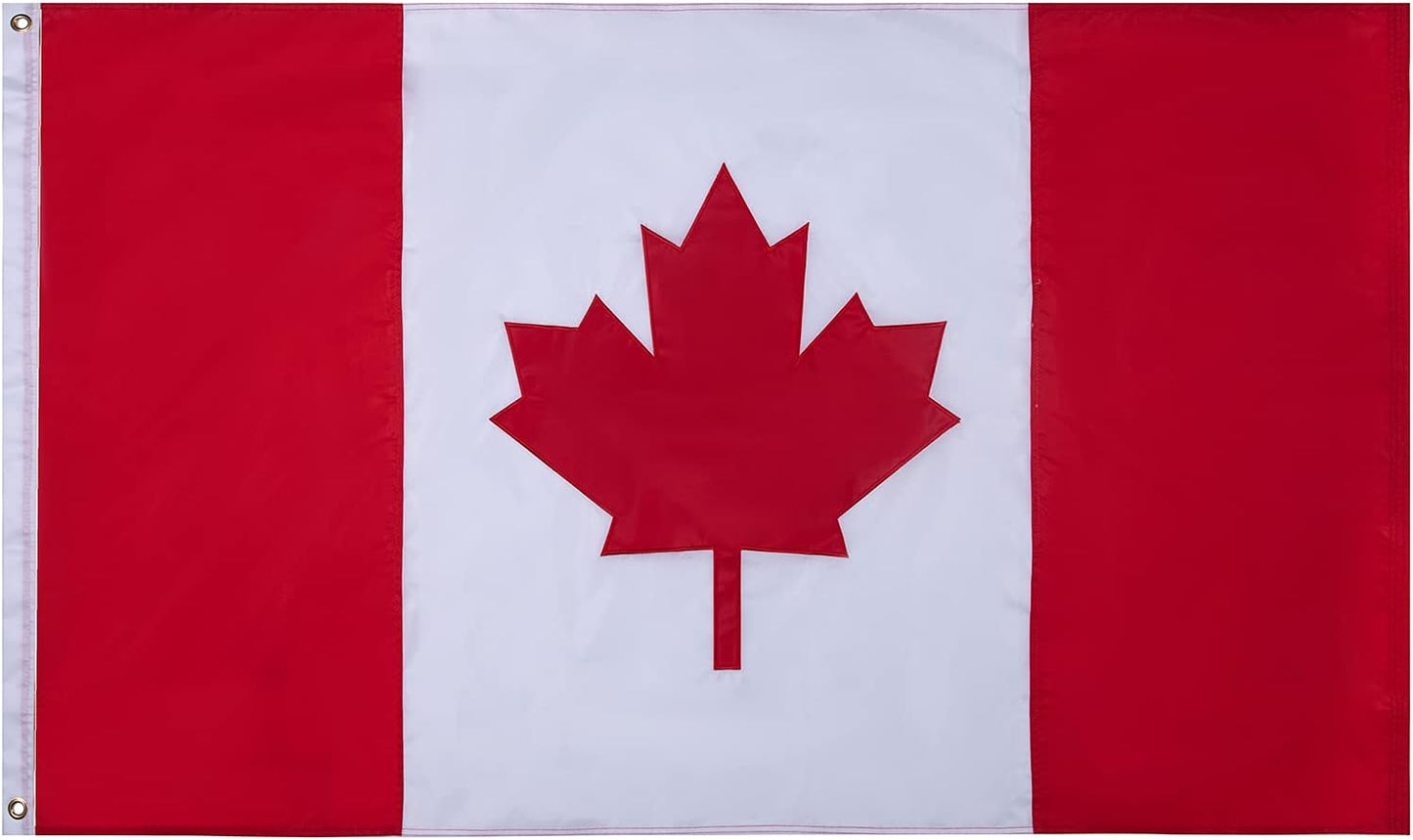 Bandera Canadá 3x5ft nailon 210D resistente UV hojas arce