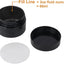 Pack 110 Tarros Plástico Negro 2oz Con Tapas