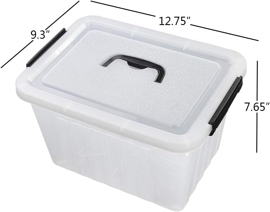 Contenedor 12qt con tapa plástico mango negro pestillo