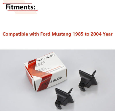 2 Clips Retención Visera Solar Ford Mustang 85-04 Negro