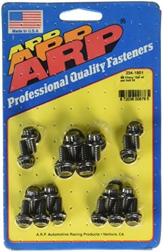 Kit perno aceite 12 puntos acero moly cromado negro Chevy