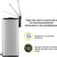 Bote basura acero inox 50L forro resistente huellas