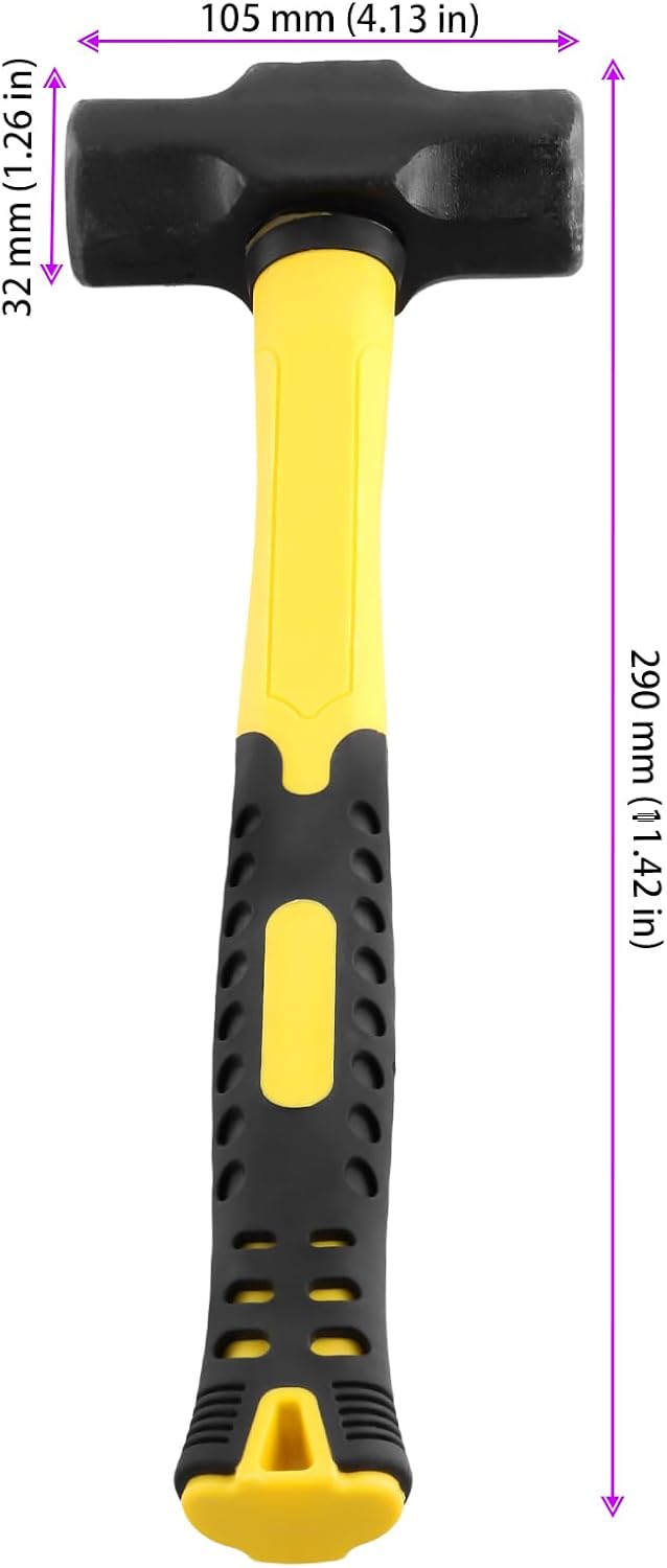 3 Martillos Trineo 2lb Asas Absorbe Impacto Cabeza Acero Sólido