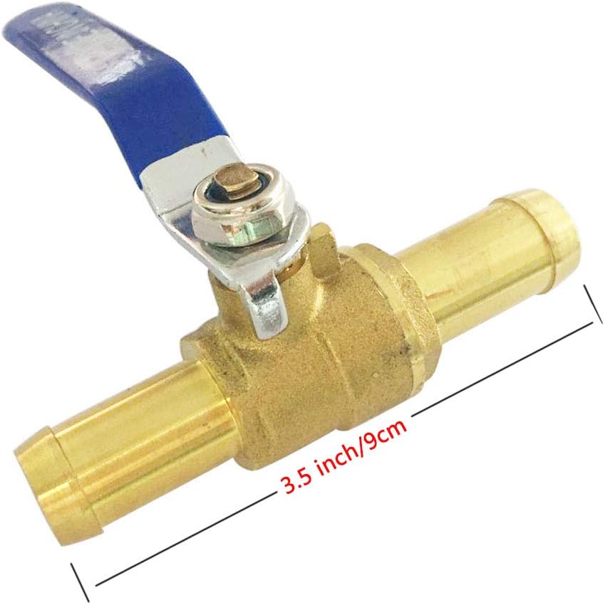 Válvula púas latón 5/8pulg manguera calentador 2uds