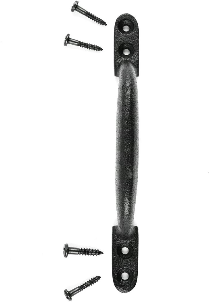 Tirador puerta hierro forjado negro 6pulg