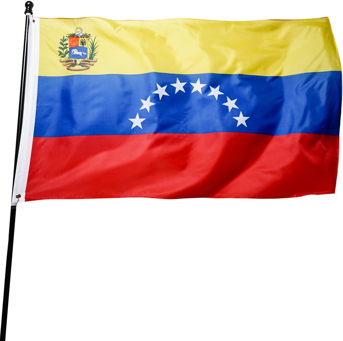 Bandera Venezuela 3x5ft 8 estrellas poliéster lona latón