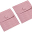 2 bolsas terciopelo joyas con botón 3.5x3.5" rosa