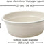 4 Lavabos Plástico Redondos 5qt 11.5x4.3pulg