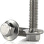 Tornillos hex con brida M8 acero inox 18-8 20uds