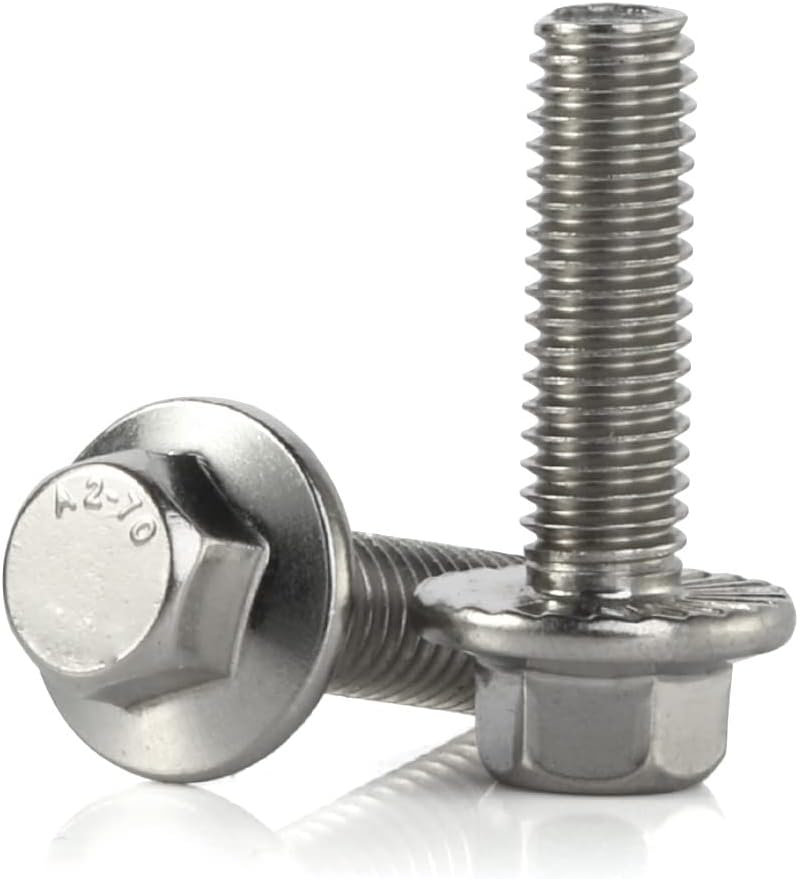 Tornillos hex con brida M8 acero inox 18-8 20uds