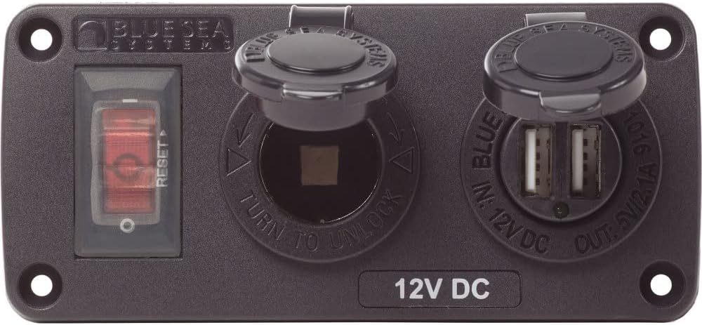 Panel accesorios 12V 15A USB dual 2.1A