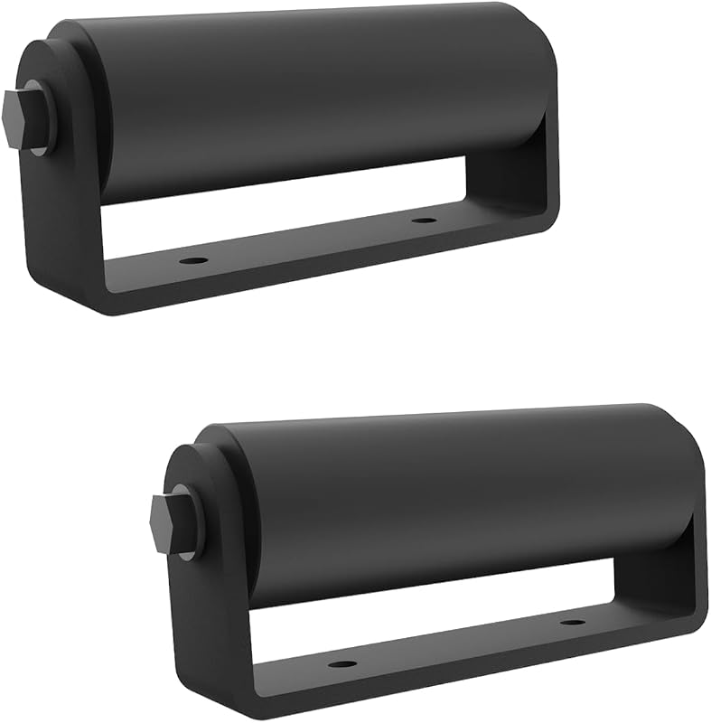 2 Rodillos Guía Puerta 6" Soporte C Bolas Selladas