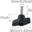 4 Pzas Tornillo Plástico M6 Acero Inox 304 Negro