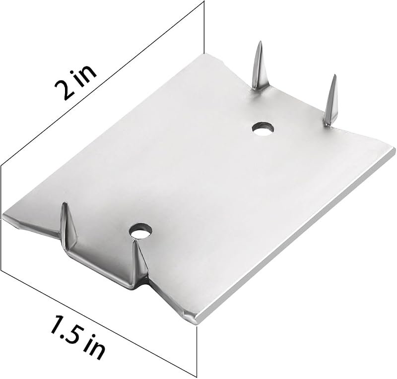30 Pzas Placa Antiuñas Acero Inox 1.5x2pulg