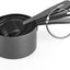 Set 4 Tazas y Cucharas Medidoras Acero Inox Negro