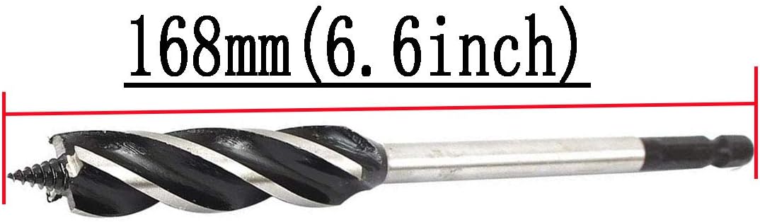 Broca estriada cuádruple madera 1/4pulg 6.614pulg diámetro