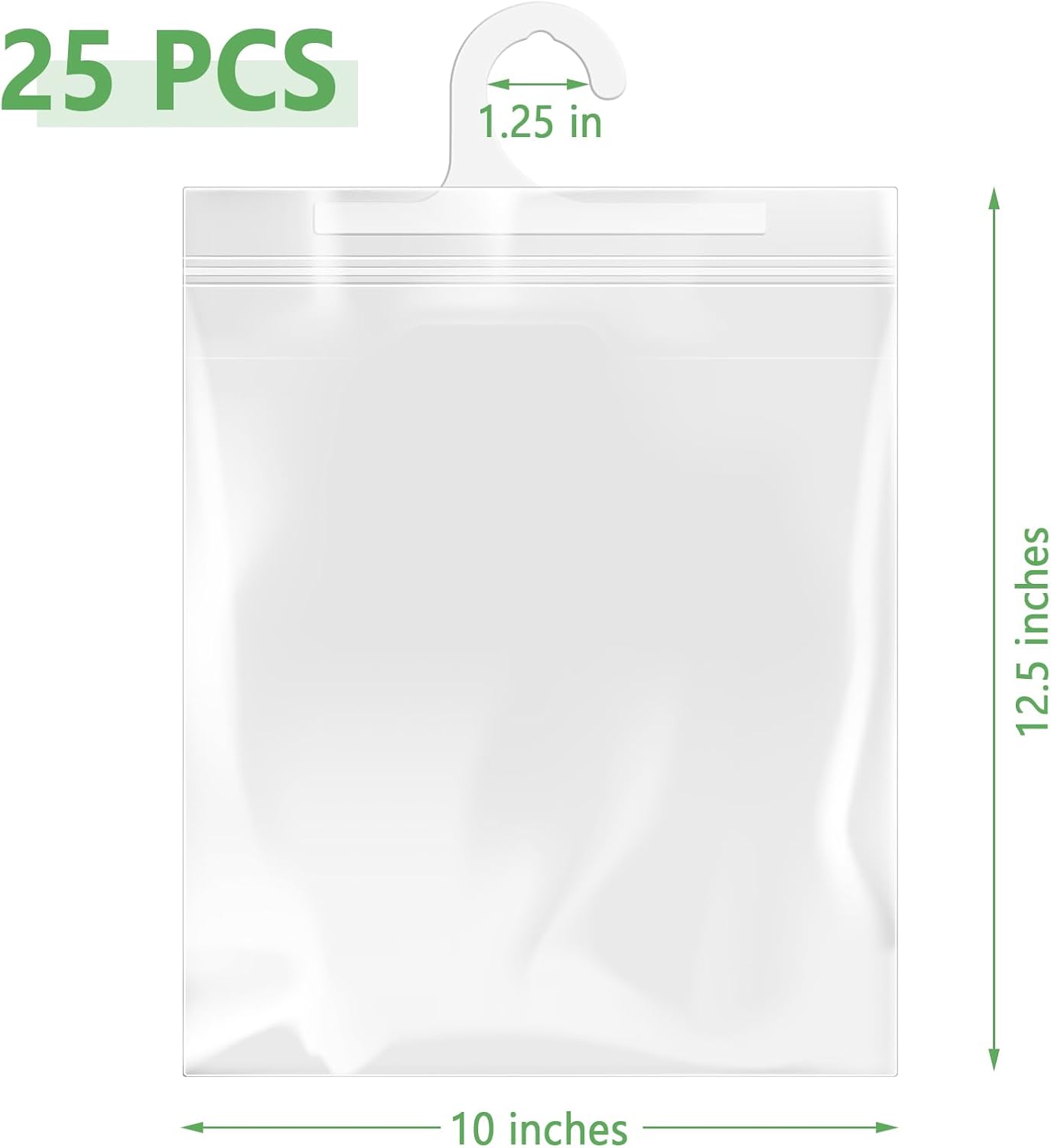 Bolsas almacenamiento 10x12.5" con gancho reutilizables
