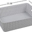 4 Pzas Cestas Almacenamiento Papel A4 Plástico Gris