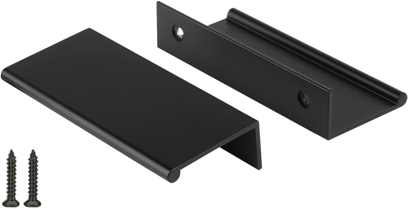 30 Tiradores puerta cocina 2.5pulg aluminio negro