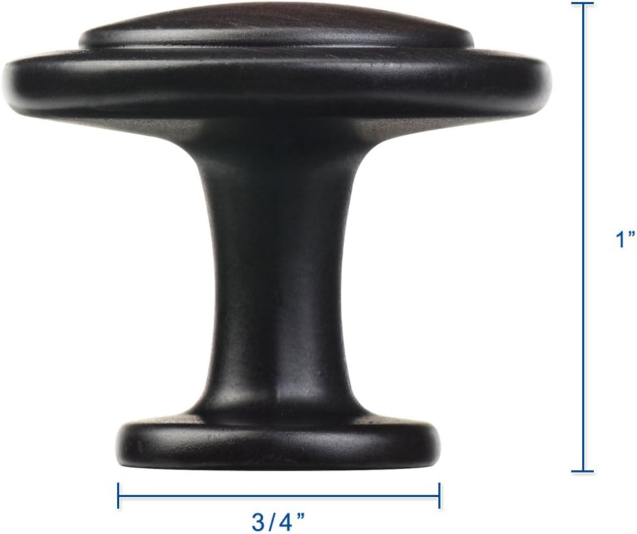 10 Pomas Bronce Aceitado para Cajones 1-1/4pulg