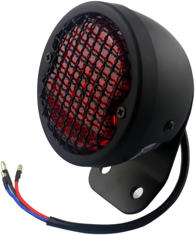 Faro trasero motocicleta luz freno acero redondo universal