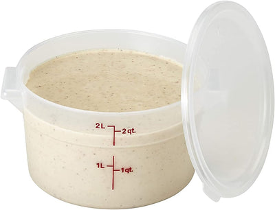 Recipiente Alimentos 2-4qt Translúcido con Tapas y Cucharas