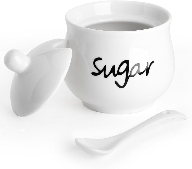 Azucarero cerámica con tapa y cuchara 7oz